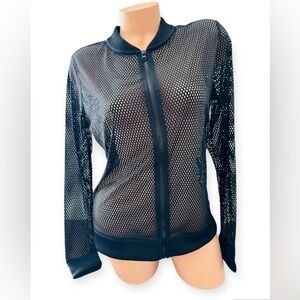 Victoria’s Secret Sport Jacket Bomber Full Zip Mesh Black M L